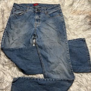 Mossimo Women Size 11 Blue Denim Jeans Boot Cut Stretch Fit